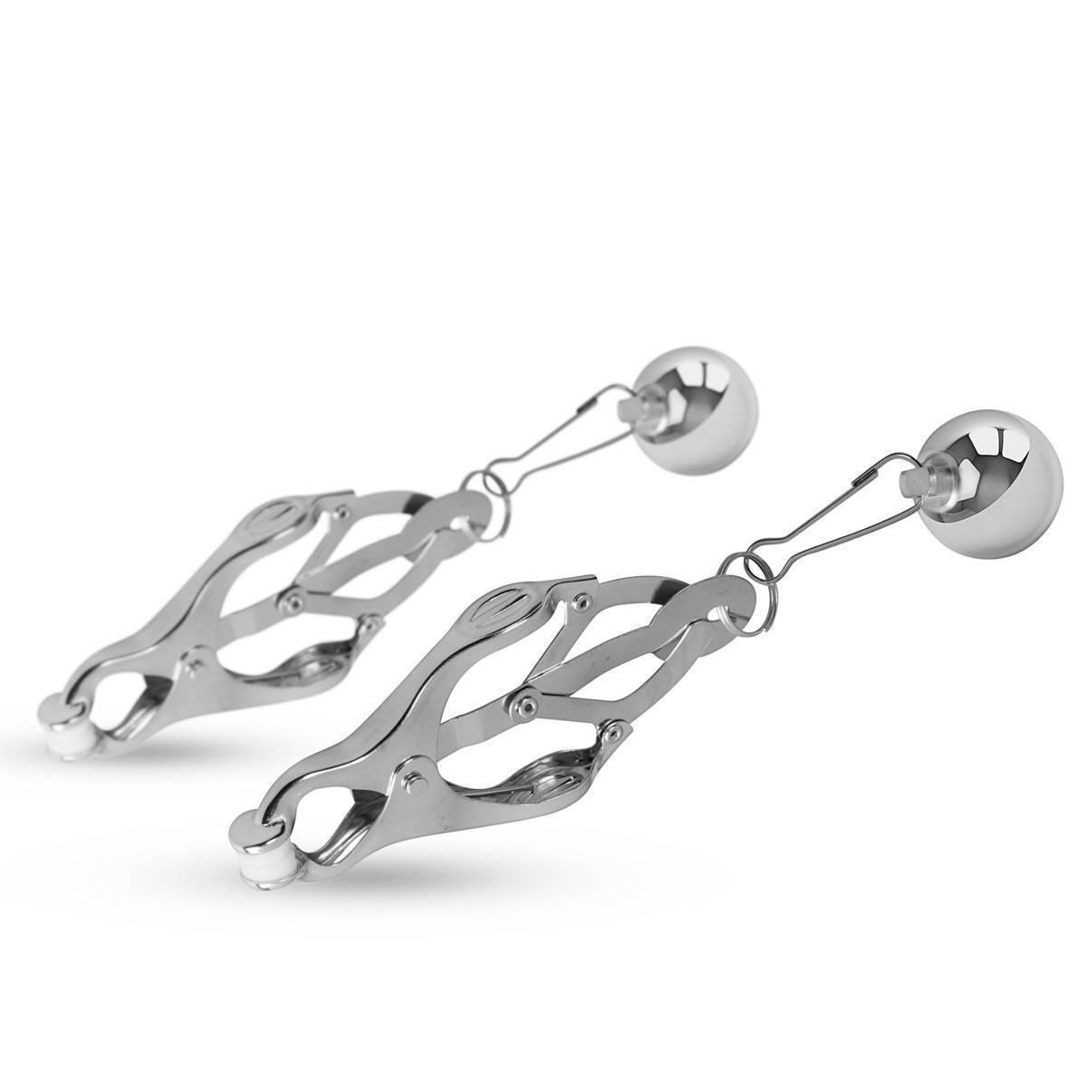 Зажимы на Соски Easytoys TJapanese Clover Clamps With Weights ET629SIL Серебристый EDC Collections