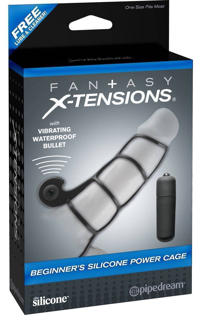 Вибронасадка Fantasy X-tensions Beginner's Silicone Power Cage черная Вибронасадка Fantasy X-tensions Beginner's Silicone Power Cage черная