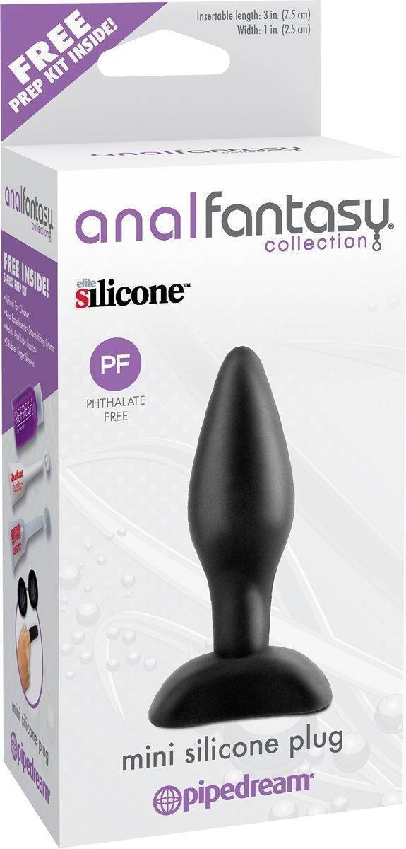 Минивтулка анальная Mini Silicone Plug черная