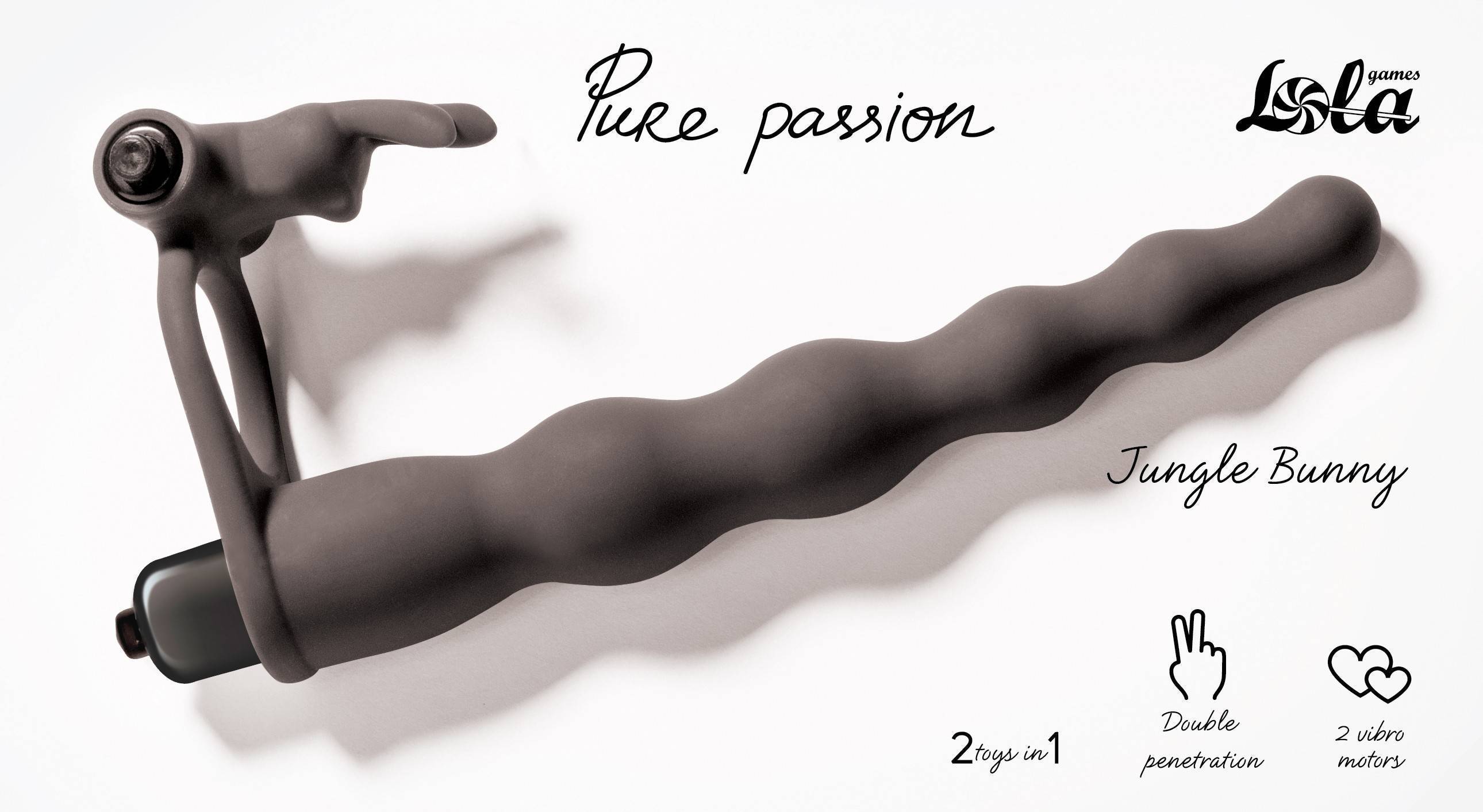 Вибронасадка для двойного проникновения Pure Passion Jungle Bunny black 1202-01lola Lola Games Pure Passion