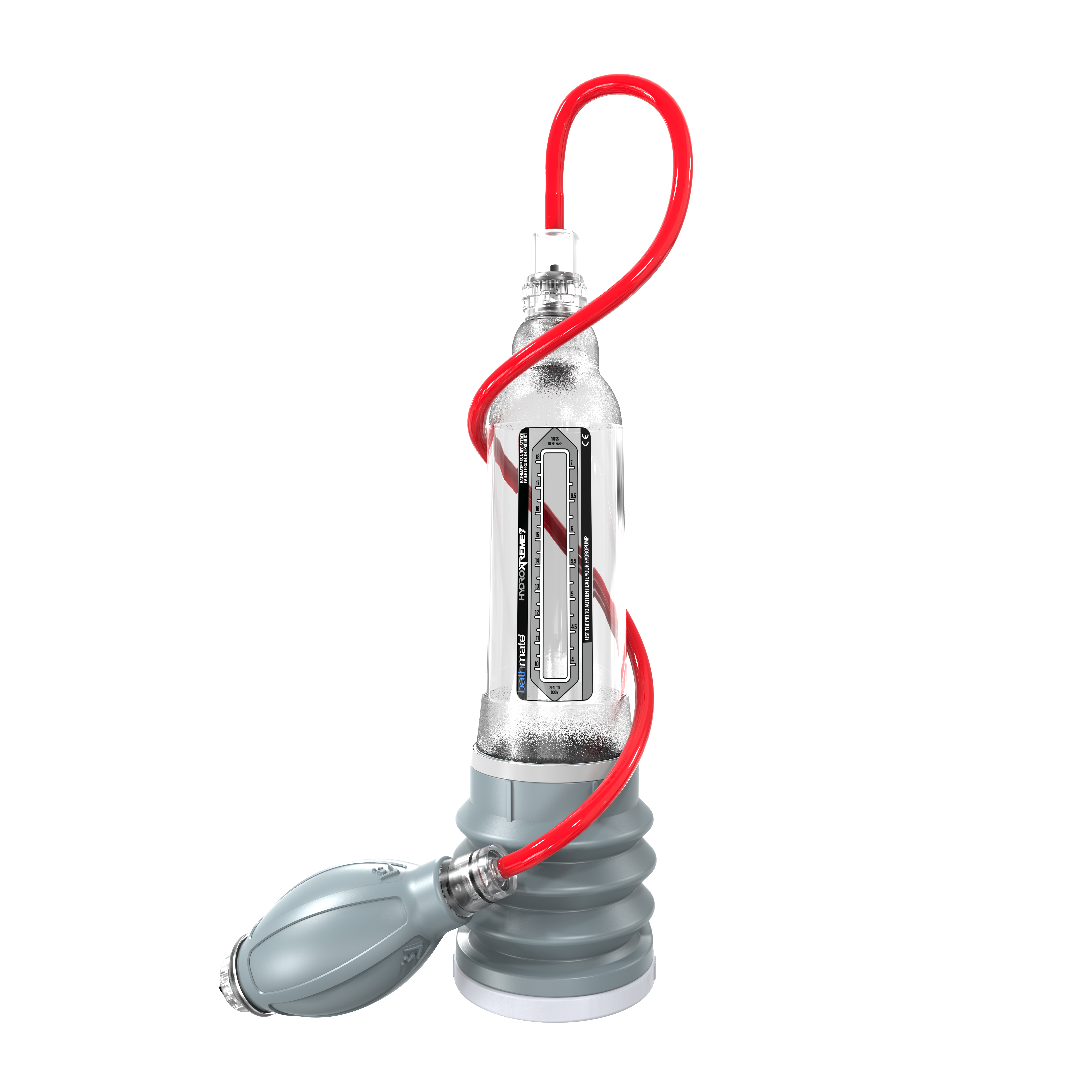 Гидропомпа для члена Bathmate HYDROXTREME7, ABS пластик, прозрачная, 30 см (аналог Hydromax Xtreme X30)