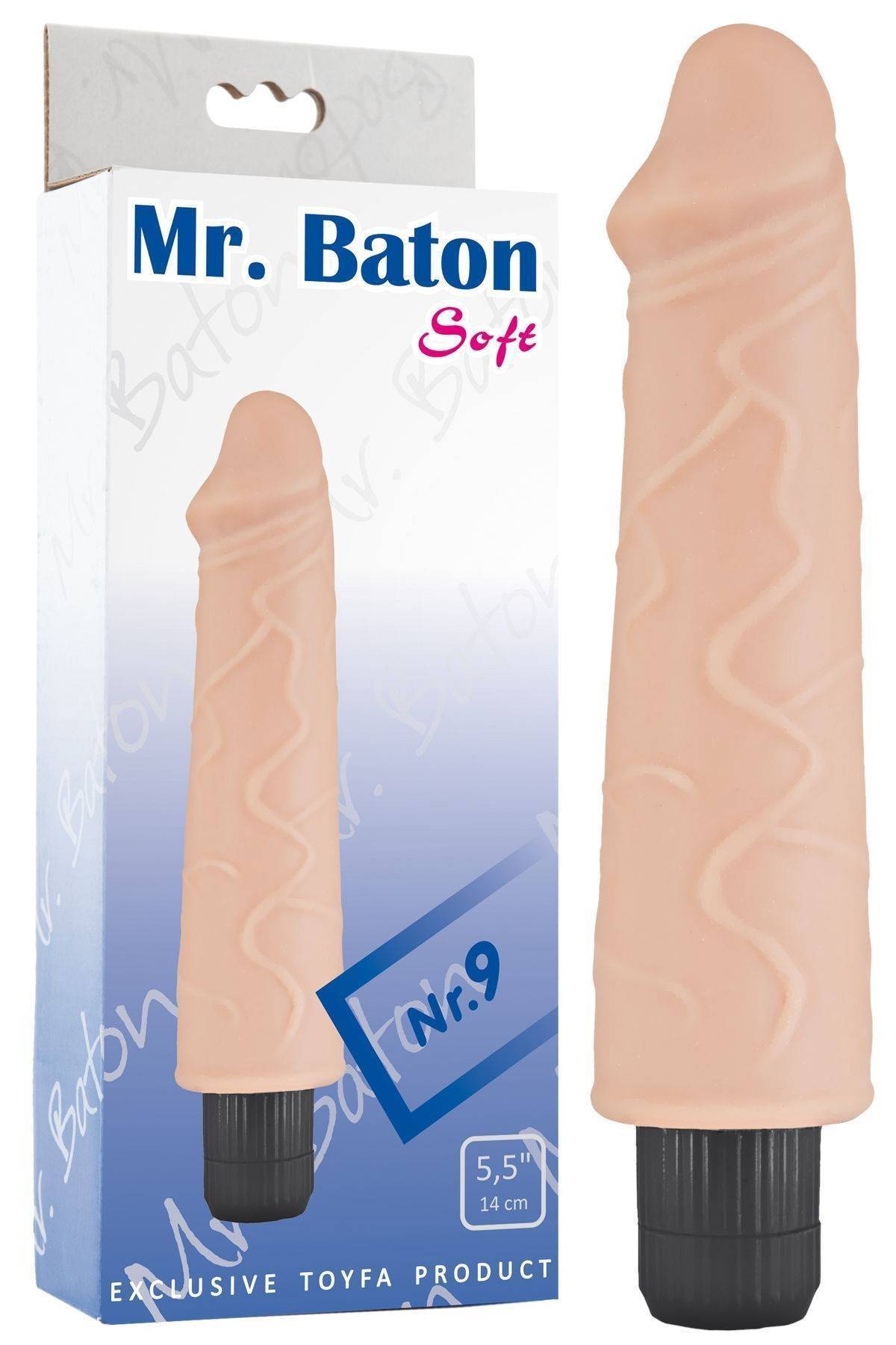 Вибратор реалистичный TOYFA Mr.Baton Soft №9, TPR, 14 см