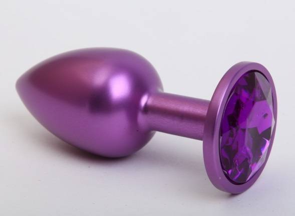 Анальная пробка 4sexdream металл фиолетовая с фиолетовым стразом 7,6х2,8см 47413-5MM Анальная пробка 4sexdream металл фиолетовая с фиолетовым стразом 7,6х2,8см 47413-5MM