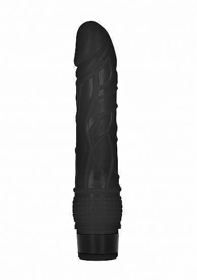 Вибратор реалистик 8 Inch Thin Realistic Dildo Vibe Black SH-GC029BLK Shotsmedia