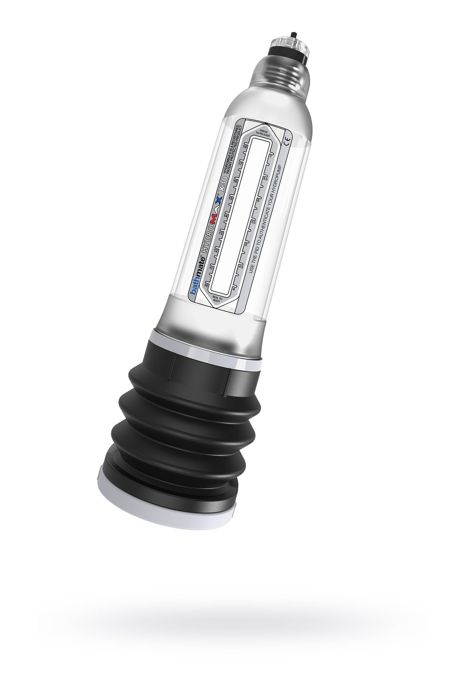 Гидропомпа для члена Bathmate Hydromax X30, прозрачная, 30 см