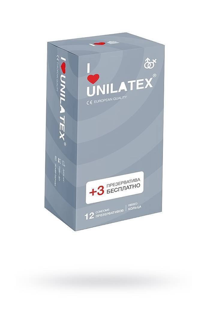 Презервативы Unilatex Ribbed №12 ребристые