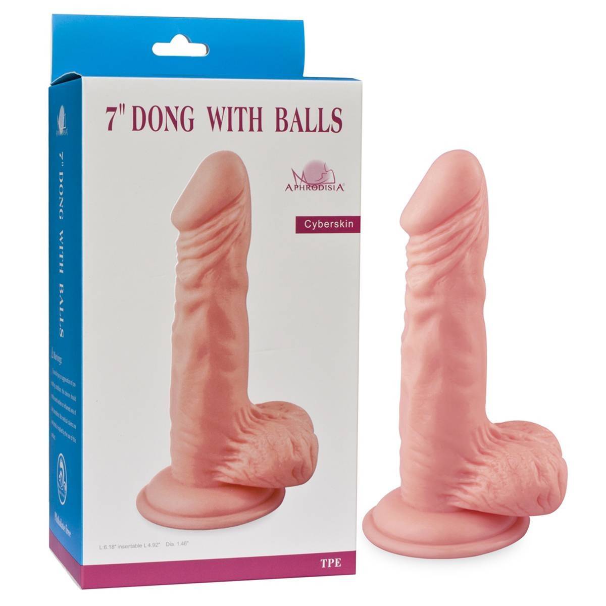 Фаллоимитатор 7" Dong with Balls flesh 84013fleshHW Howells