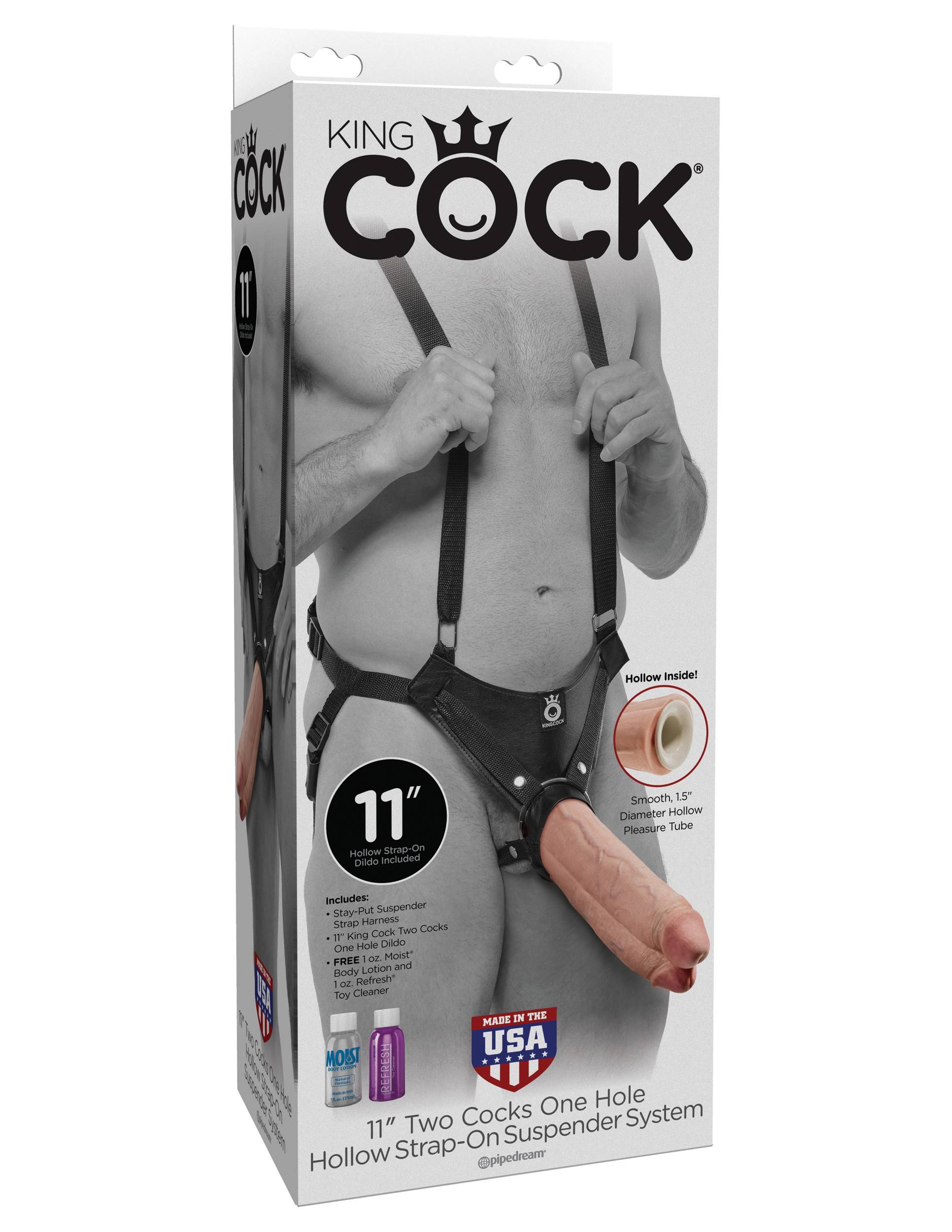 PipeDream King Cock 11'' Страпон+трусики-крепление на подтяжках телесный Телесный Pipedream