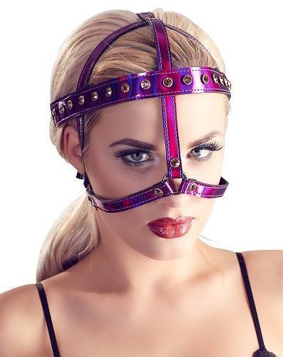 BDSM Маска на лицо со стразами Bad Kitty фуксия ORION