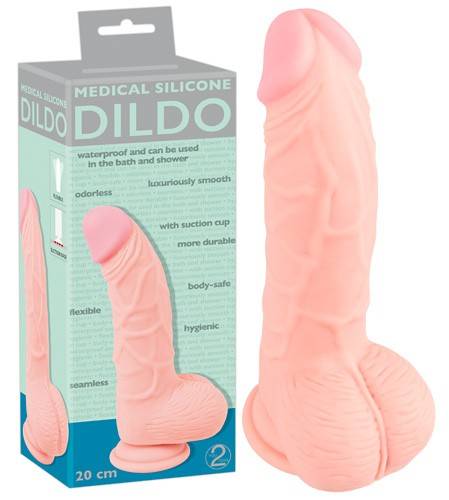 Фаллоимитатор реалистик Medical Silicone Dildo 20см Бежевый ORION