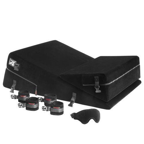 Liberator BL Wedge/Ramp Combo Подушка для любви большая+малая с креплениями, черная микрофибра Черный Liberator. U.S.A.