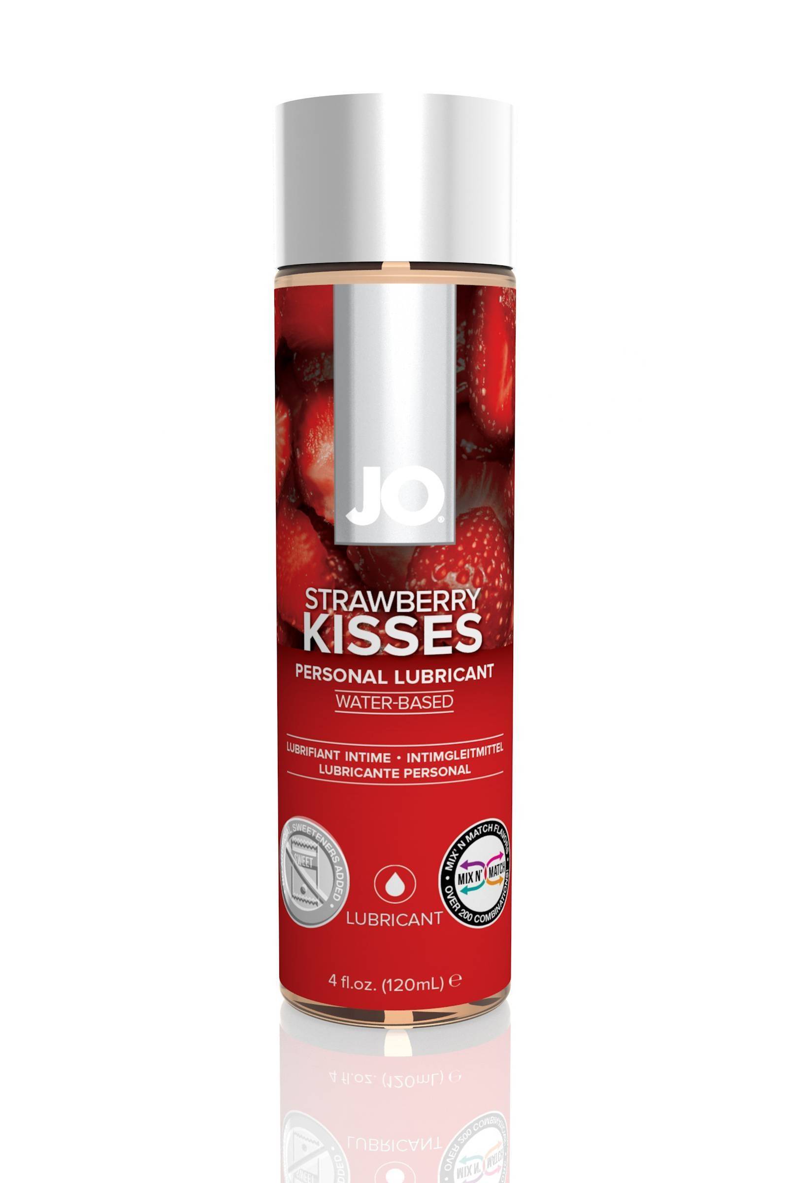 Съедобный лубрикант со вкусом клубники JO H2O Lubricant Strawberry Kiss 120 мл