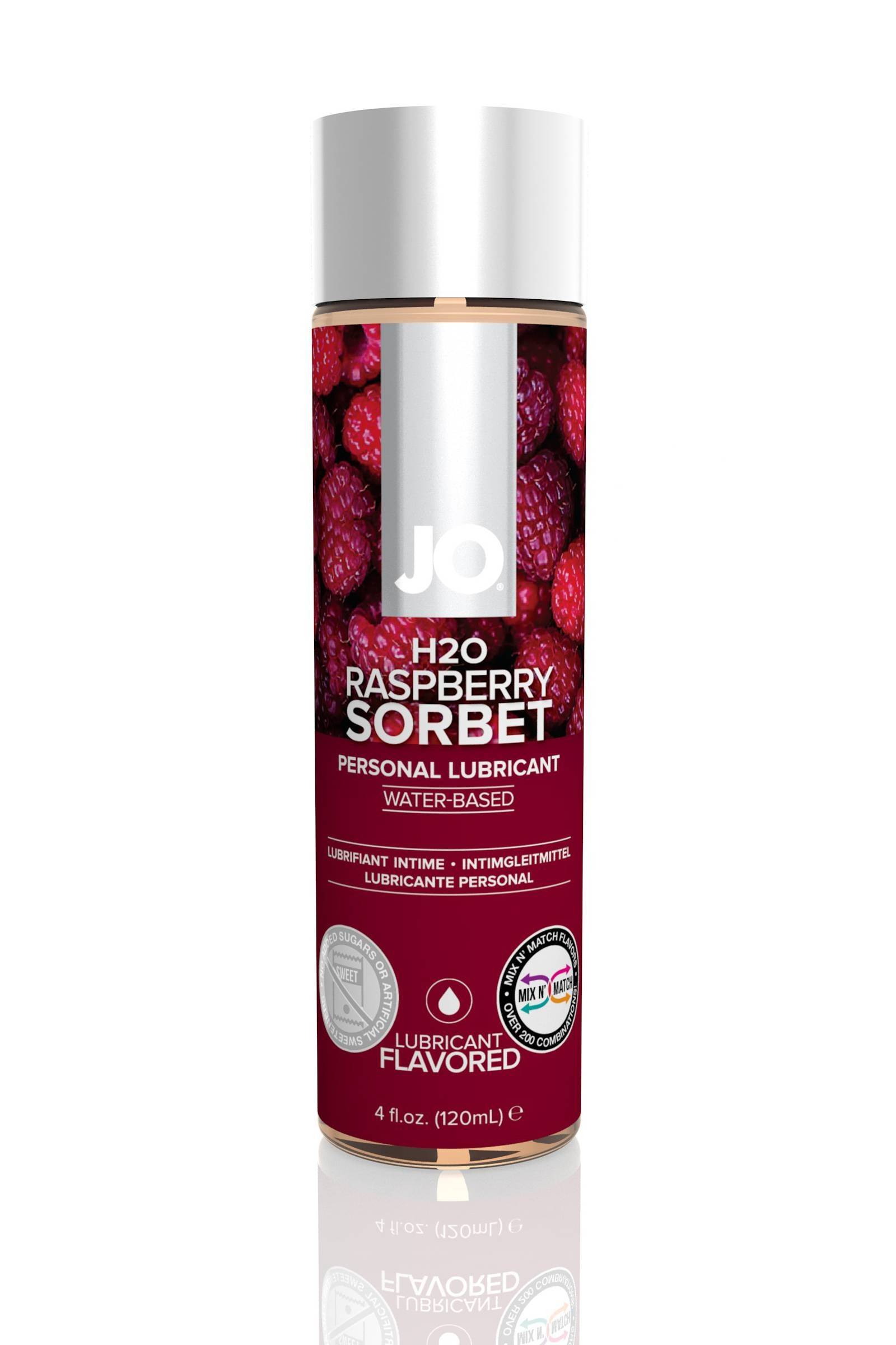 Съедобный лубрикант со вкусом малины JO H2O Lubricant Raspberry Sorbet 120 мл