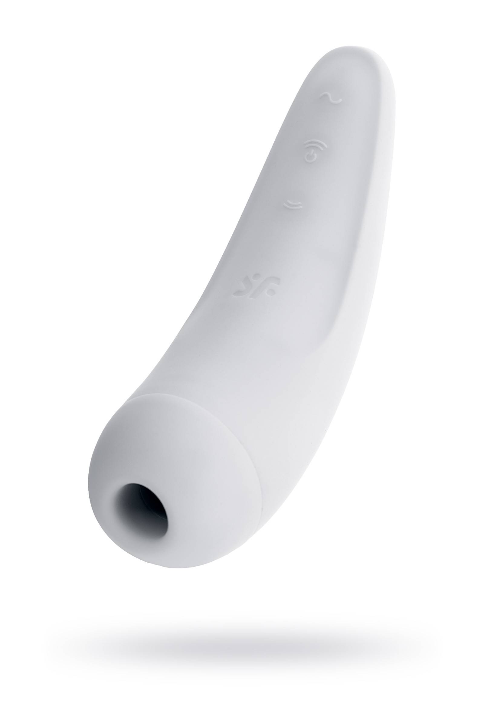 Вакуум-волновой бесконтактный стимулятор клитора Satisfyer Curvy 2+, Силикон, Белый, 14,3 см