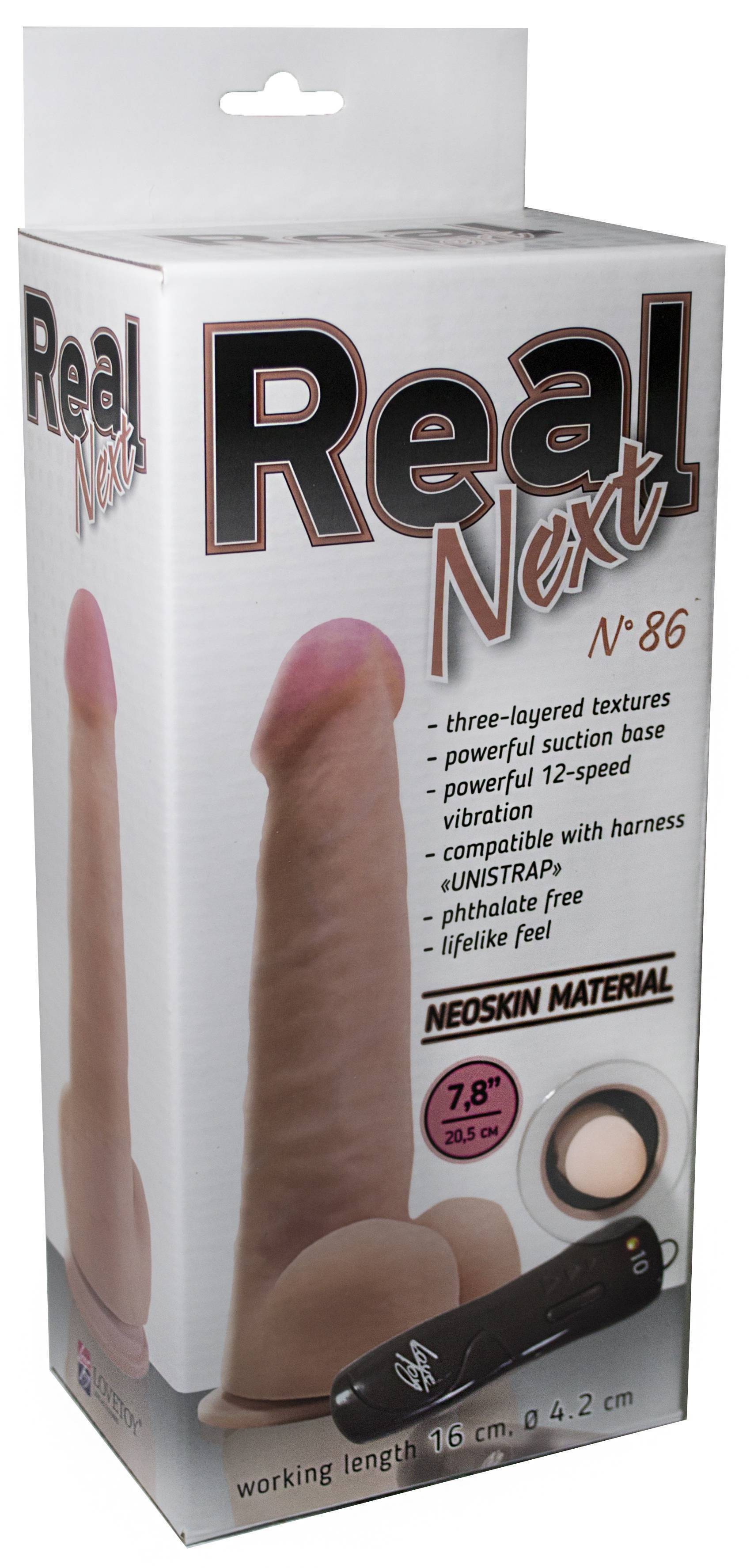 Вибратор реалистичный с выносным блоком 7,8" REAL Next №86 578613ru