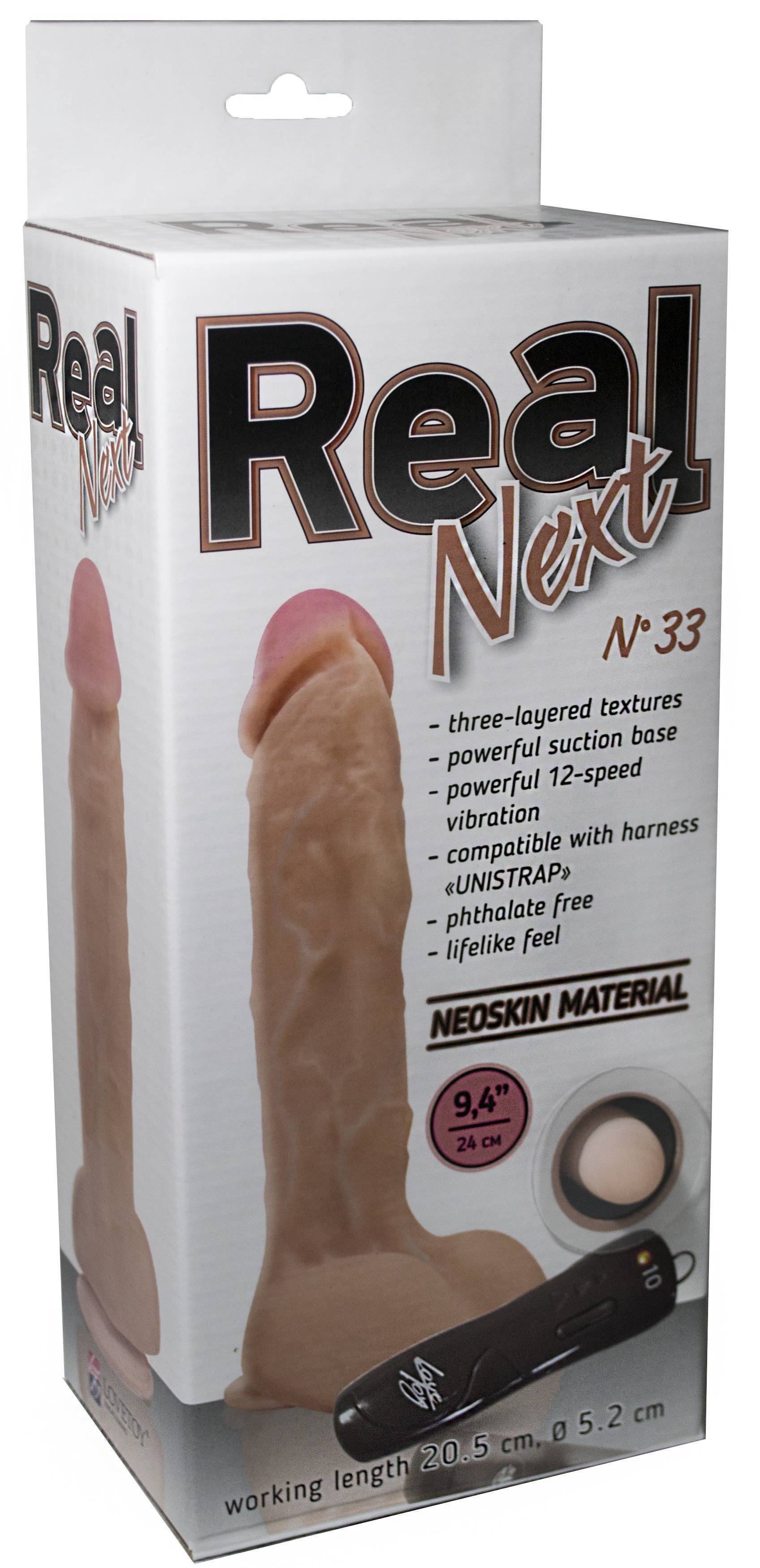 Вибратор реалистичный с выносным блоком 9,4" REAL Next №33 573313ru