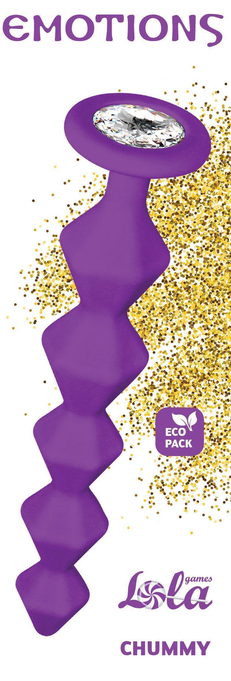 Анальная Цепочка с Кристаллом Emotions Chummy Purple 1401-03lola