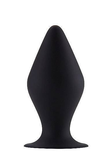Анальная пробка Butt Plug with Suction Cup Medium - Black SH-SHT380BLK Черный Shotsmedia