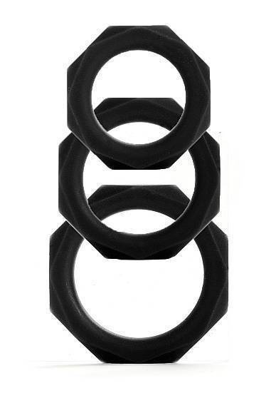 Набор Эрекционных колец Black SH-SHT092BLK