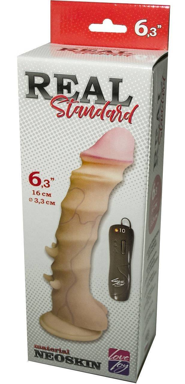 Вибратор реалистичный неоскин с выносным блоком REAL Standard 025113ru