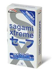 Презервативы SAGAMI Xtreme Ultrasafe 10шт. латексные с двойным количеством смазки Презервативы SAGAMI Xtreme Ultrasafe 10шт. латексные с двойным количеством смазки