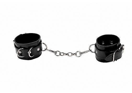 Наручники Leather Cuffs Black SH-OU048BLK Черный Shotsmedia