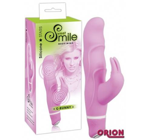 SMILE Вибратор Bunny розовый, L-15 см, D-2,5 см Розовый ORION