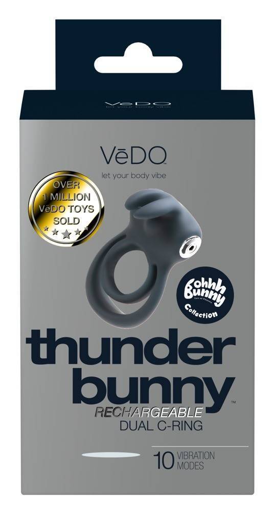 VeDO Виброкольцо для пениса Thunder Bunny черный 5979960000 VeDO Виброкольцо для пениса Thunder Bunny черный 5979960000
