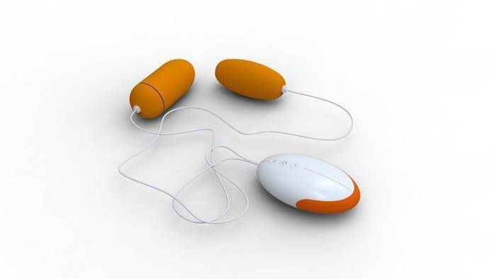 Два виброяйца Vibrating Egg оранжево-белые
