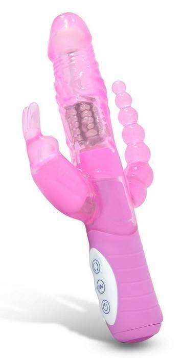 Вибратор многоскоростной для двойной стимуляции PREMIUM RANGE RABBIT DUAL PLEASURE 11,5 см.