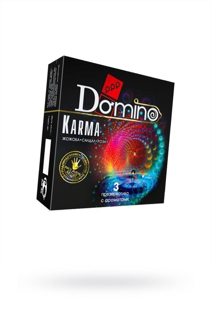 Презервативы Luxe DOMINO PREMIUM Karma, роза, жожоба и сандал, 3 шт. в упаковке