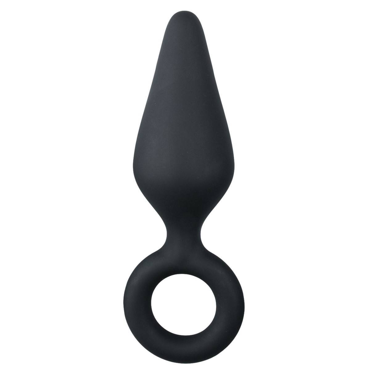 Анальный Стимулятор Easytoys Black Buttplug With Pull Ring Large ET216BLK EDC Collections