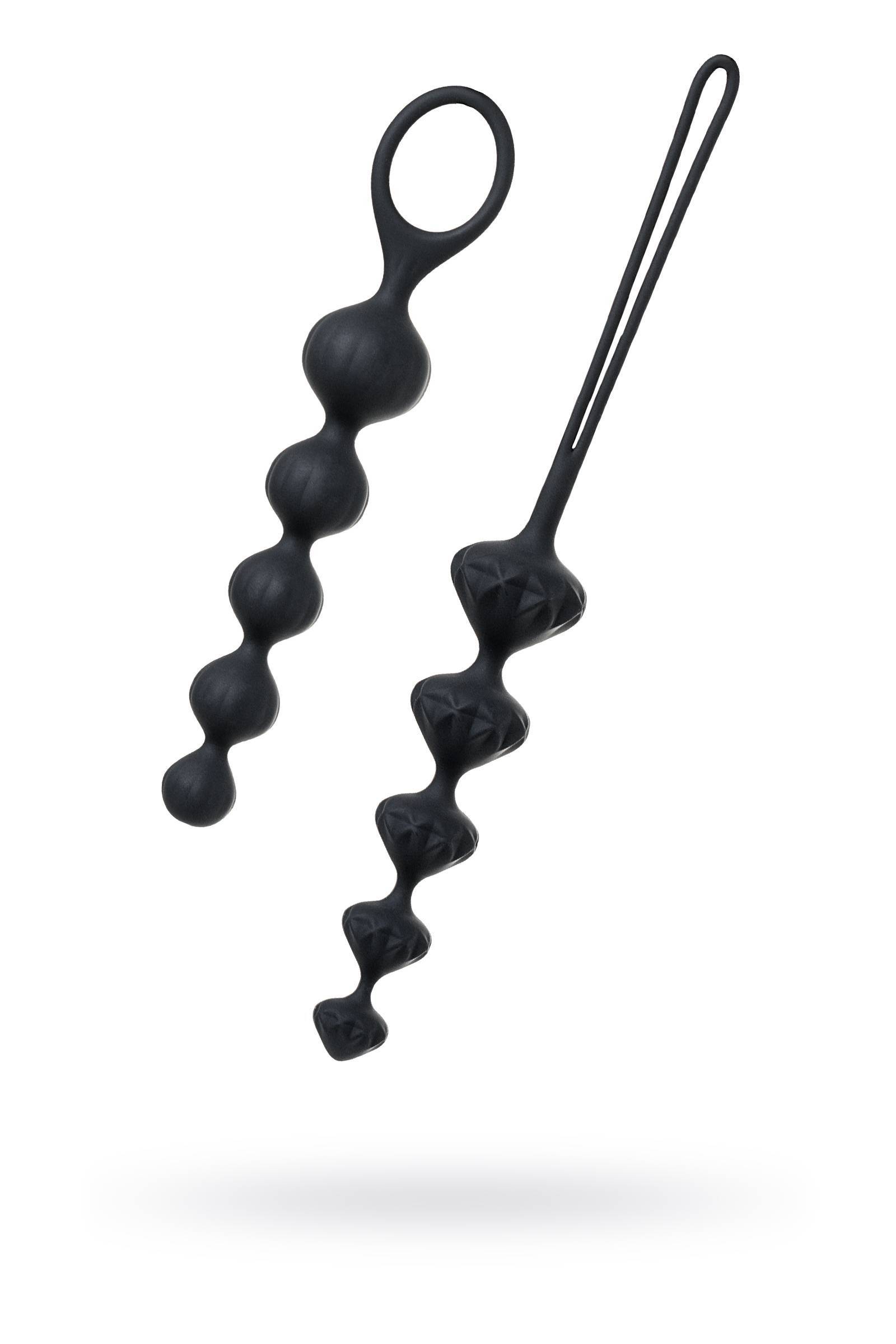 Набор анальных цепочек Satisfyer Beads, силикон, черный