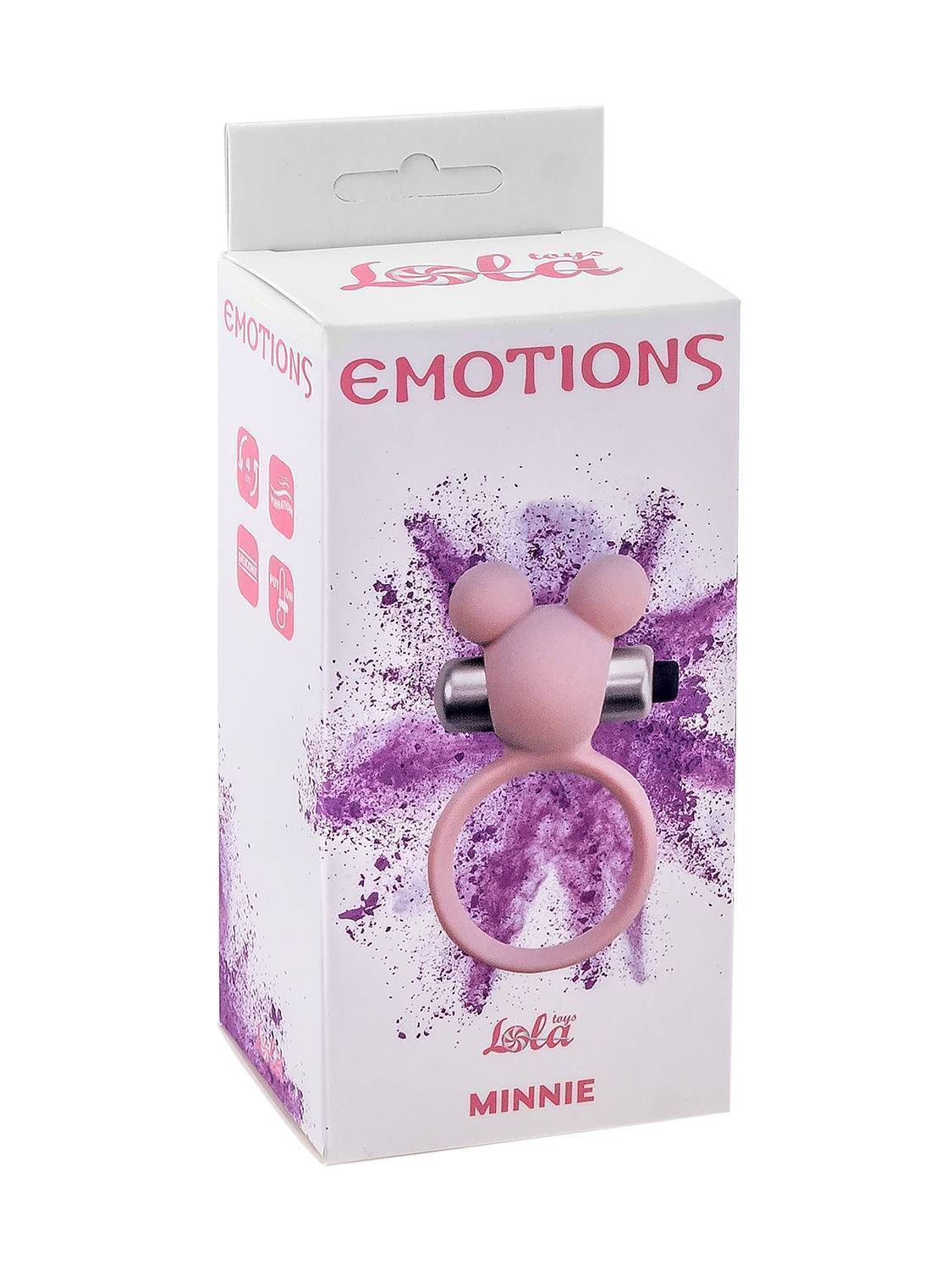 Эрекционное виброколечко Emotions Minnie Light pink 4005-02Lola Розовый Lola Games Emotions