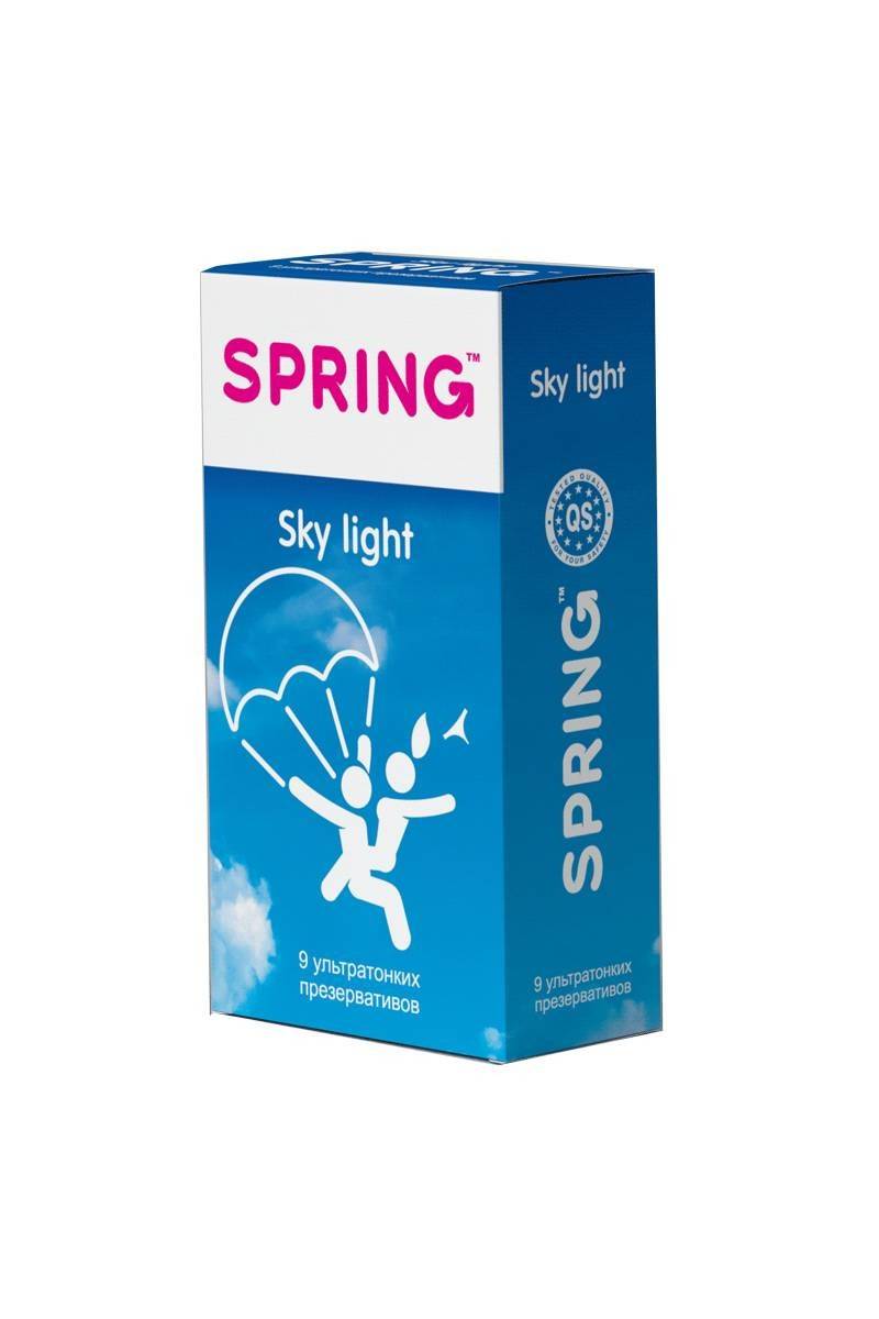Презервативы Spring Sky Light, ультратонкие, латекс, 19,5 см, 9 шт