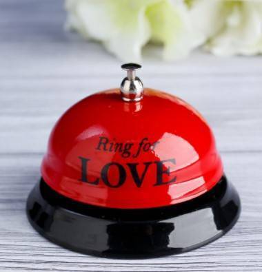 Звонок настольный "Ring for a love", 7.5х7.5х6.5 см