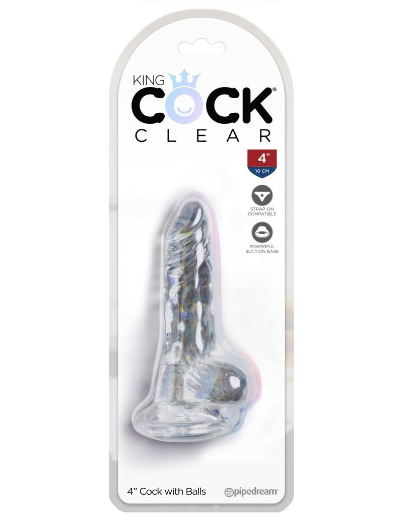PipeDream King Cock 4" Фаллоимитатор реалистик прозрачный Pipedream