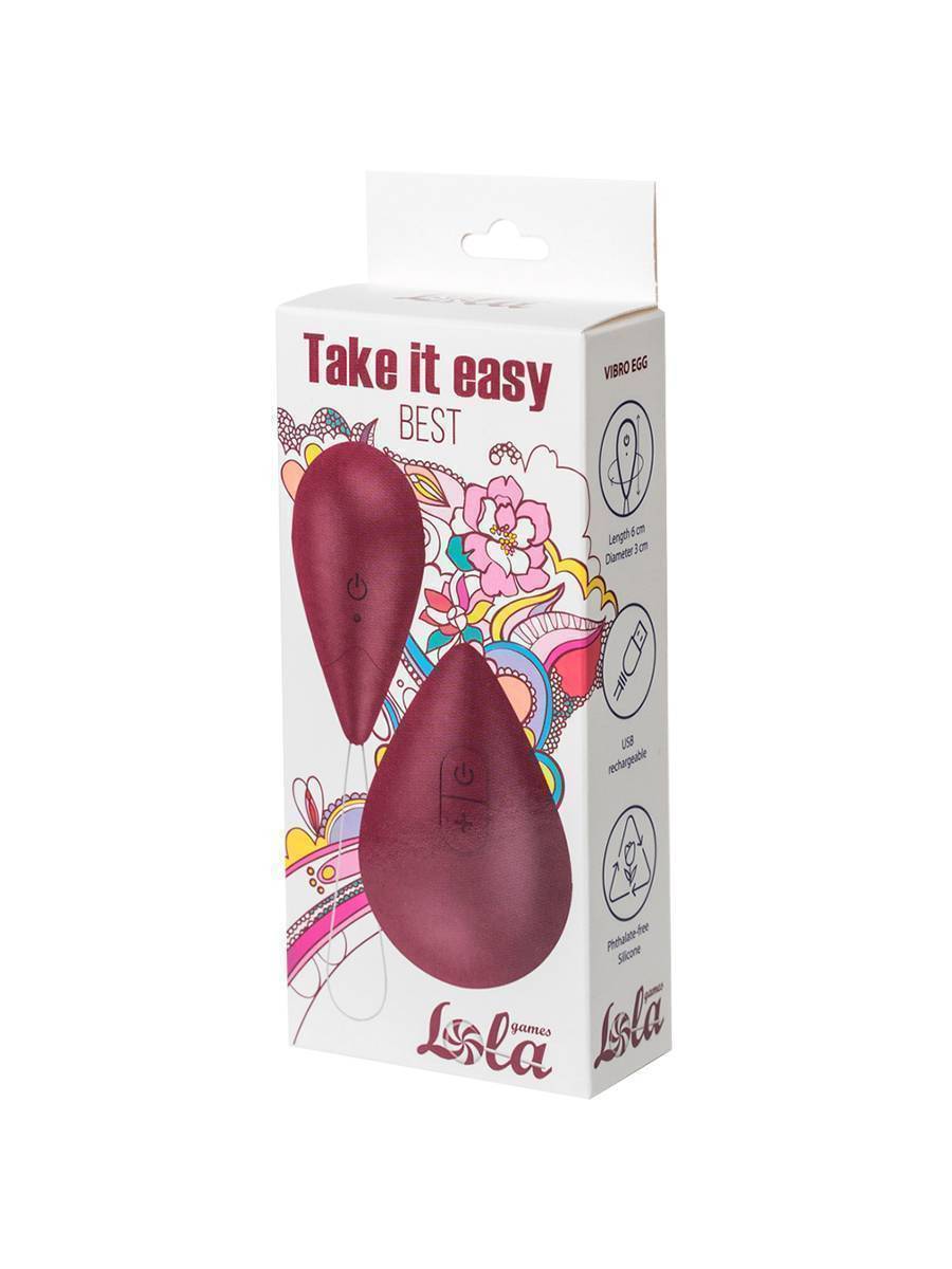 Виброяйцо с пультом управления Take it Easy Best Wine Red 9021-01lola