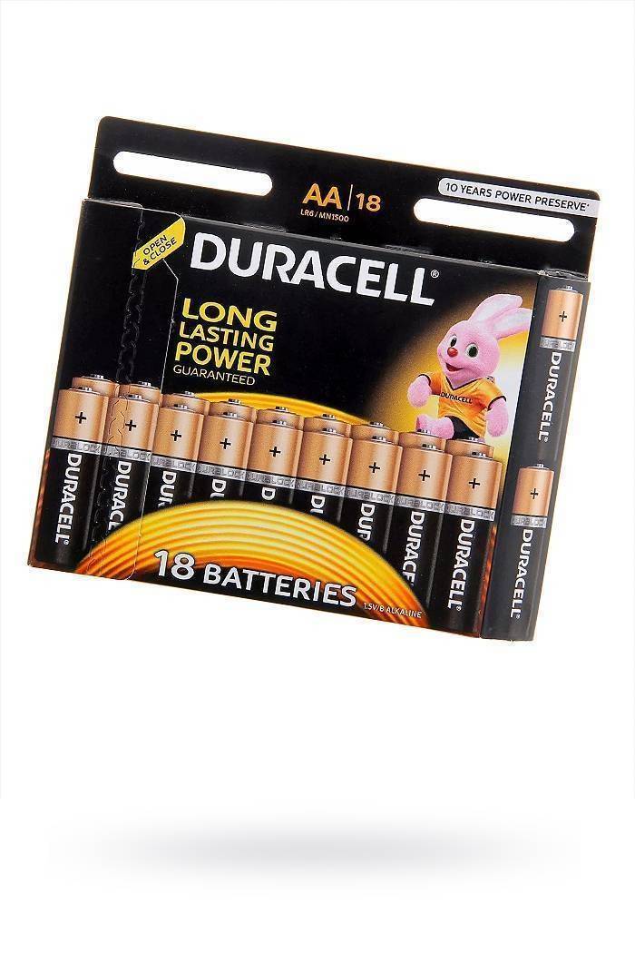 Пальчиковые батарейки типа АА Duracell LR6 BL 18 шт