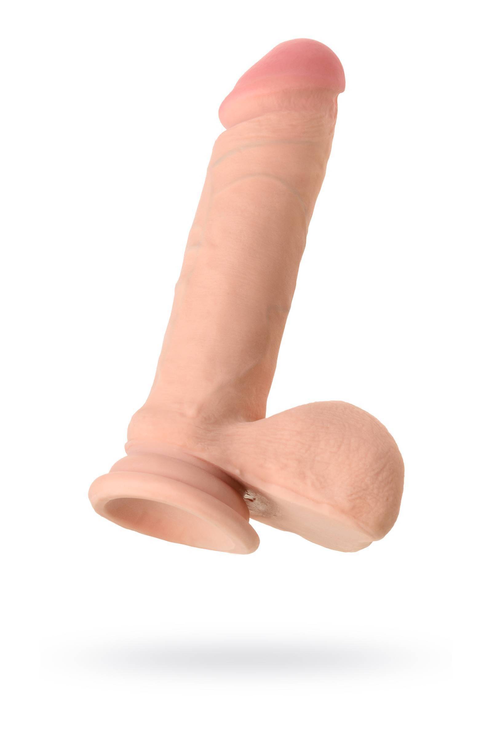 Реалистичный вибратор TOYFA RealStick Elite VIBRO, TPR, 7 режимов вибрации, 17 см