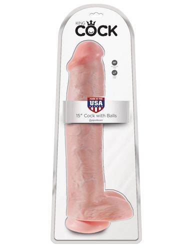 PipeDream King Cock 15 Фаллоимитатор реалистик с мошонкой на присоске телесный 553521
