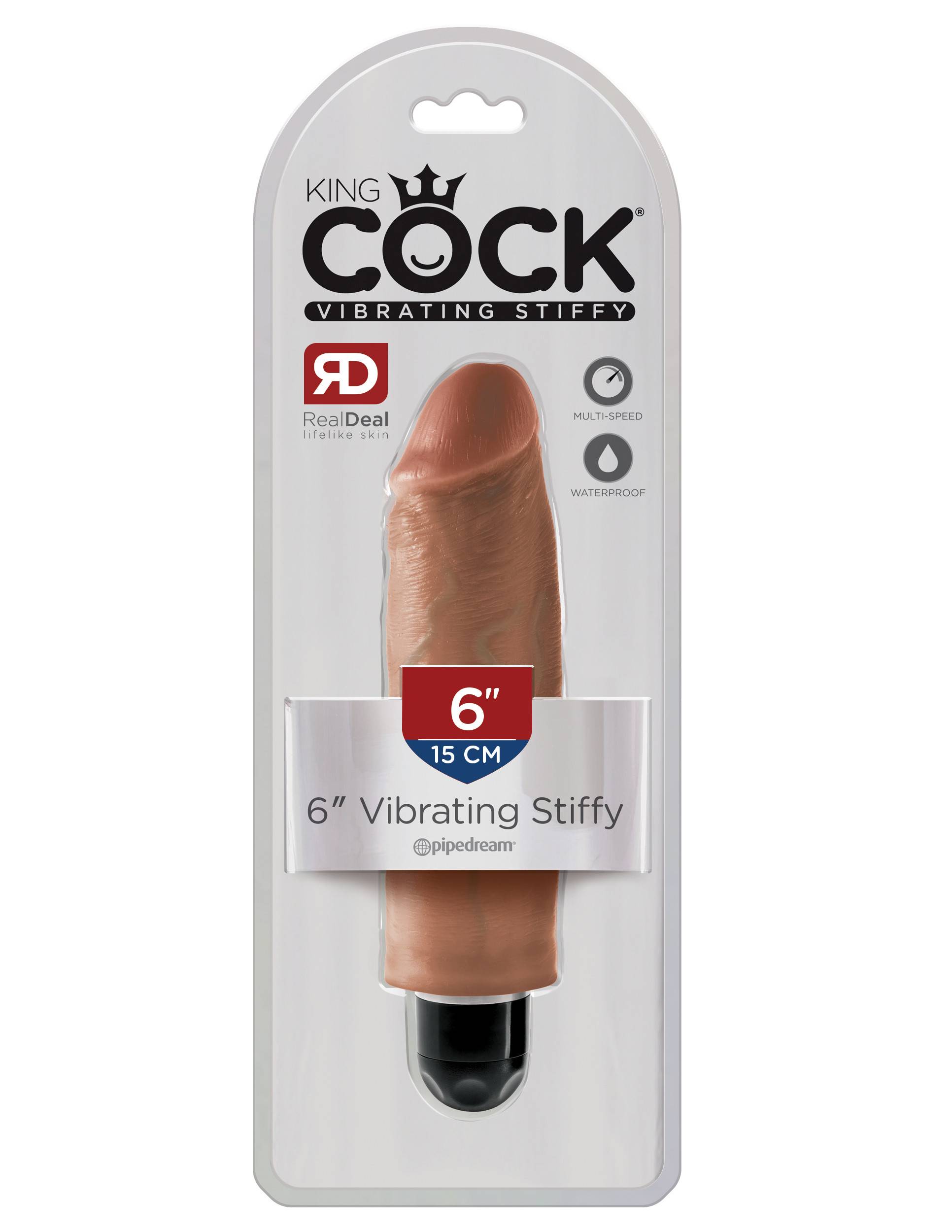 PipeDream King Cock 6''Vibrating Stiffy Вибратор телесный Pipedream