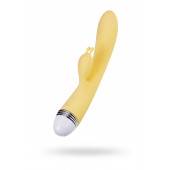 Вибратор с клиторальным стимулятором Flovetta by Toyfa Aster, силиконовый, желтый, 22 см