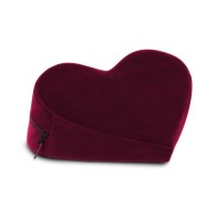 Liberator Retail Heart Wedge Подушка для любви малая в виде сердца, рубиновый вельвет