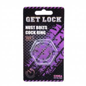 Эрекционное Кольцо Nust Bolts Cock Ring-Clear CN-100394080