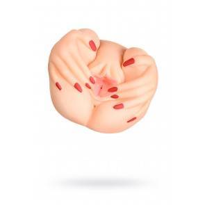 Мастурбатор реалистичный TOYFA Juicy Pussy Adeline, с вибрацией, вагина и анус, TPR, телесный, 18 с