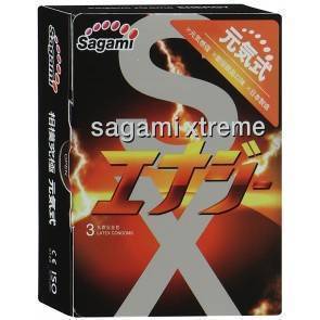 Презервативы SAGAMI Energy 3шт. ультратонкие со вкусом энергетического напитка