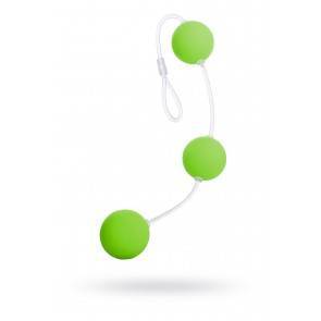 Анальные шарики Sexus Funny Five, ABS пластик, зеленые, 19,5 см