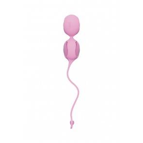 Вагинальные шарики OVO силиконовые, розовый + хром, Ø3 см