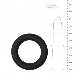 Эрекционное кольцо на пенис Easytoys Men Only (S), силикон, чёрный, Ø 3 см